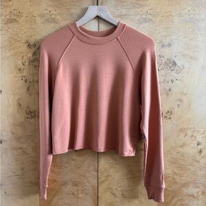 Splits59 Warm Up Fleece Sweatshirt - Cropped Fit - Pecan - Size Small